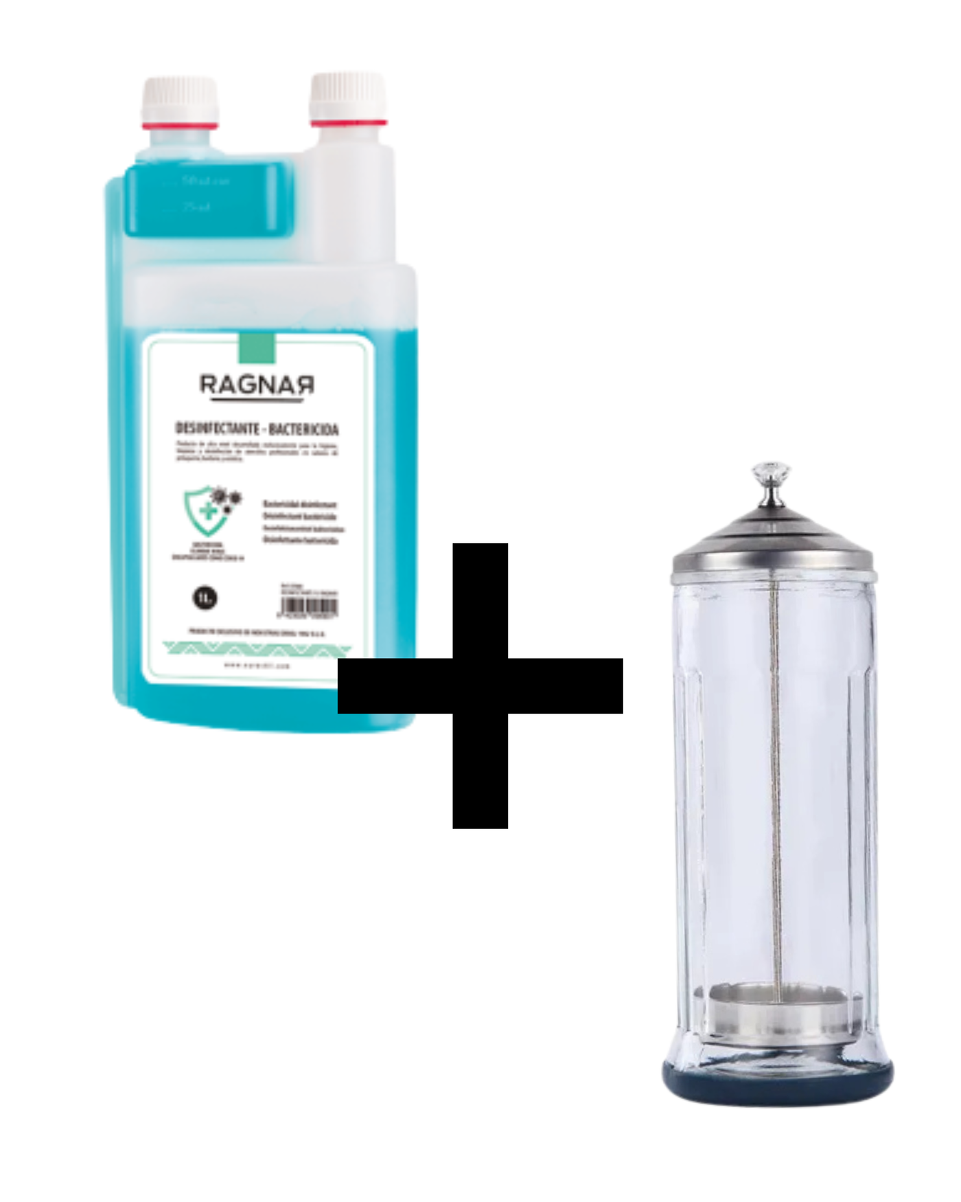Combo Desinfectante Ragnar + Frasco Pulverizador – 1 Litro