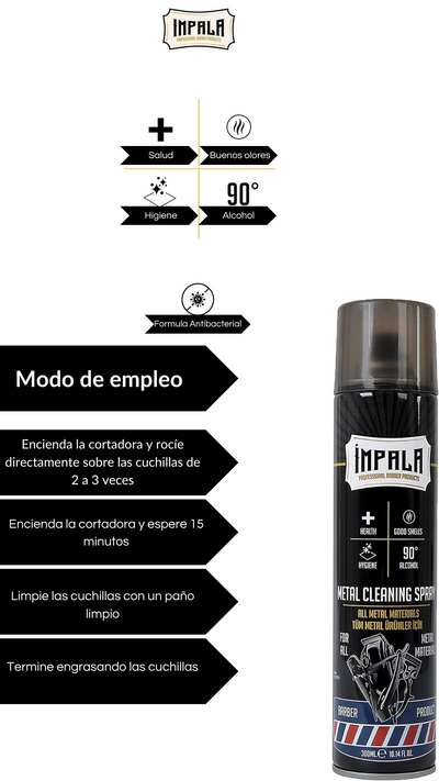 Spray de limpieza de metales, Spray de limpieza para afeitar Maquinillas de afeitar